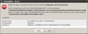 VirtualBox UUID Mismatch