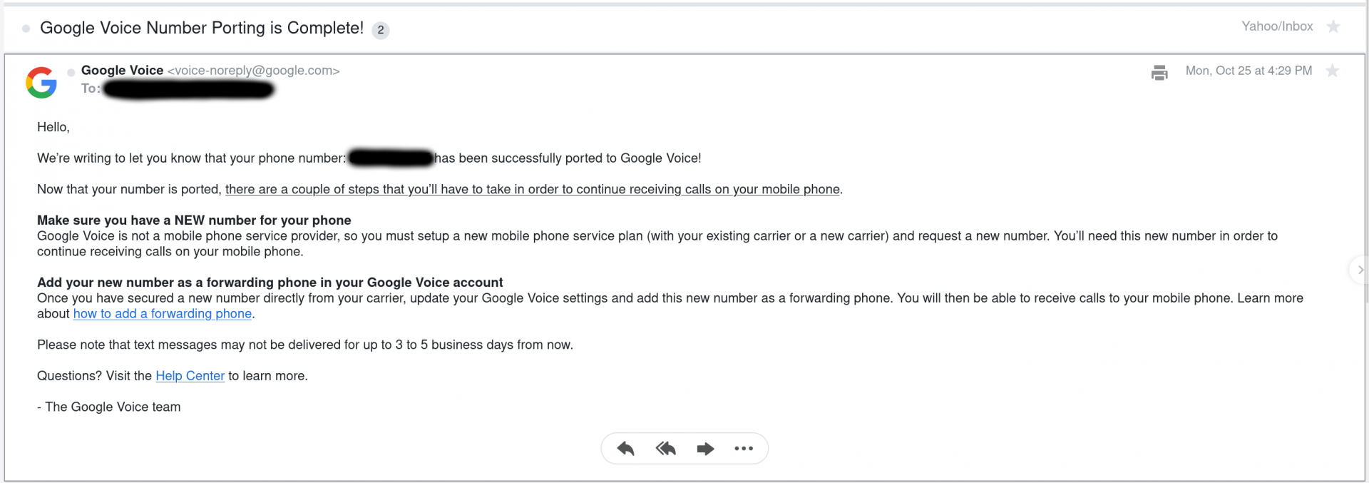 can you port a landline number to google voice